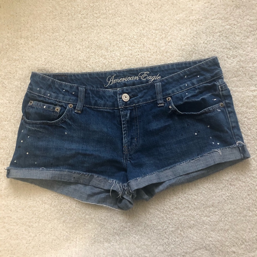 4 for $25 || American Eagle Paint Splatter Shorts